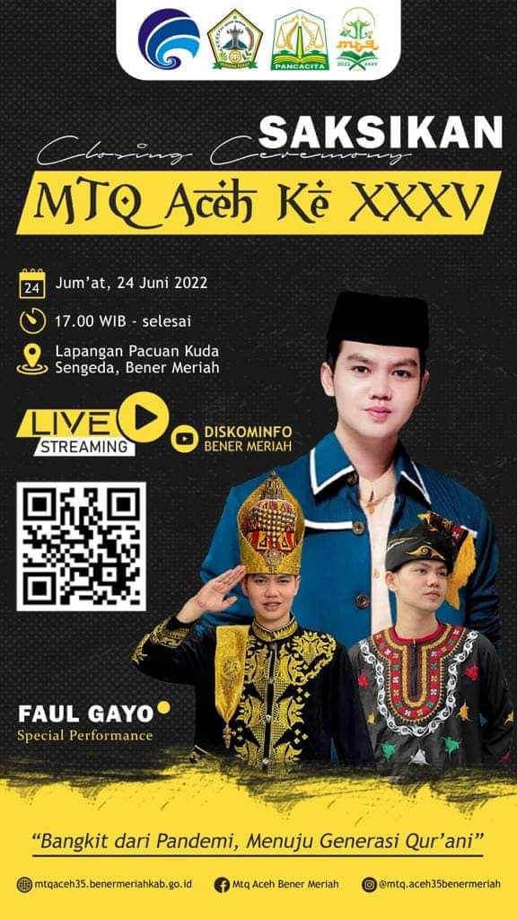 Saksikan Malam Penutupan MTQ ACEH ke XXXV